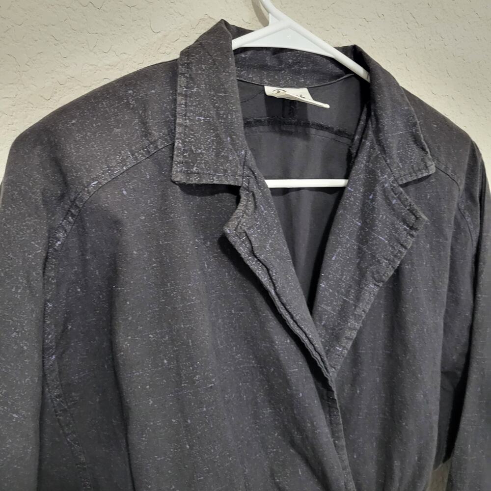 Byer Too Vintage 80s Small Jacket Blazer Cotton Peplum Dolman Sleeve Casual - Picture 6 of 9